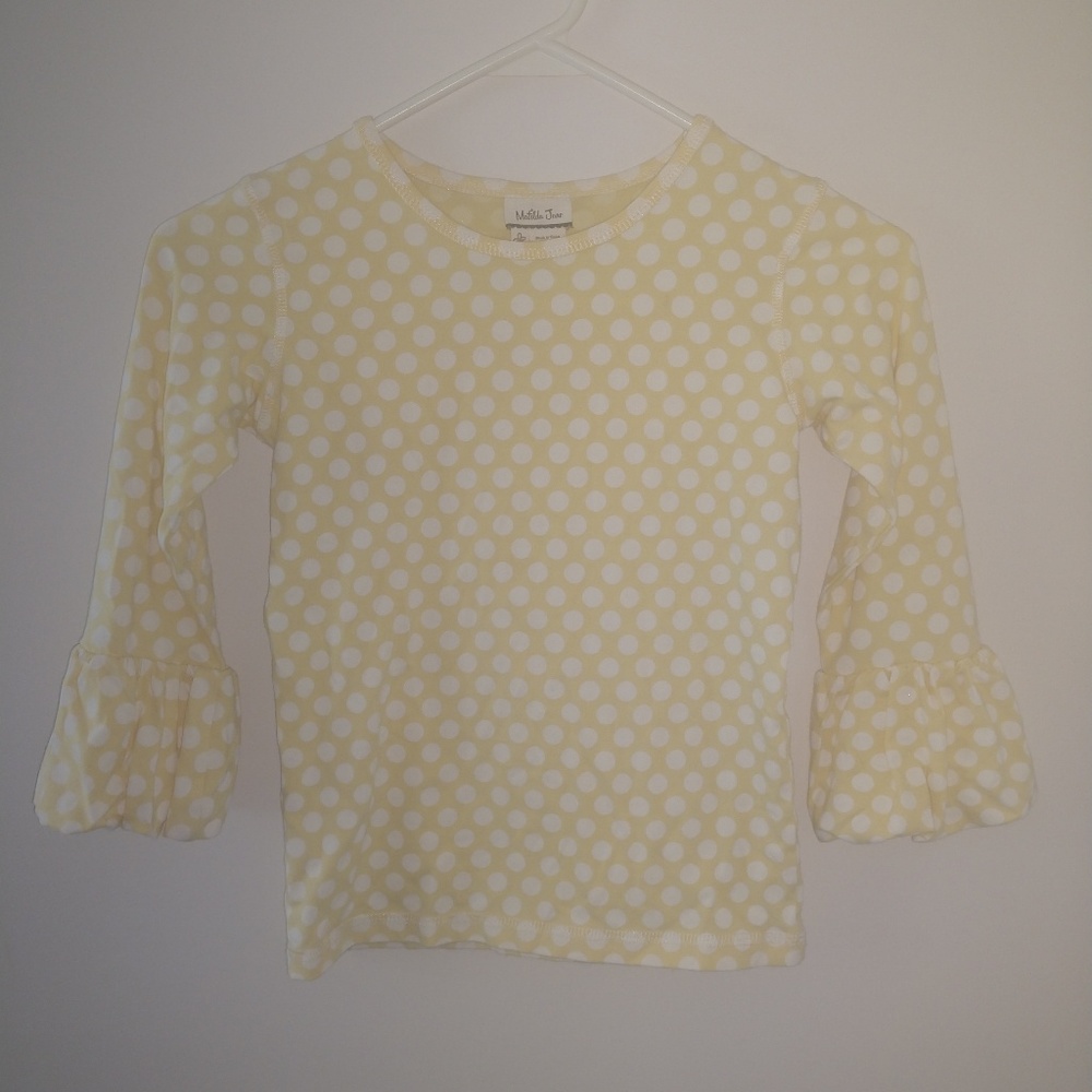 Matilda Jane yellow polkadot w/ balloon sleeve
